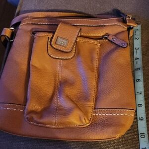 b.o.c.Tan Leather Crossbody Bag